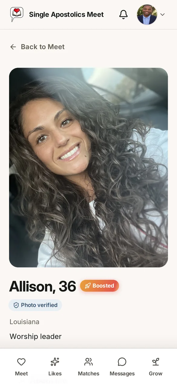 A member profile: Allison, 36, worship leader from Louisiana